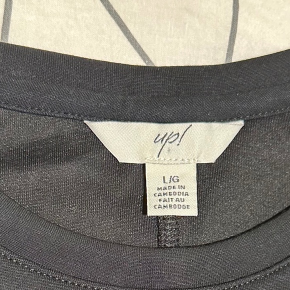 Up! Tencel Black Long Sleeve Crew Neck Shirt Women’s Large - Picture 4 of 6